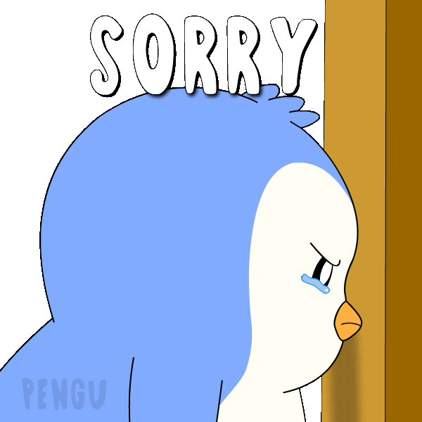 Sad Forgive Me GIF by Pudgy Penguins