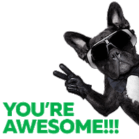 Awesome French Sticker by Dark Dog Organic