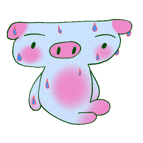 cinderb1ock giphyupload illustration nervous pig Sticker