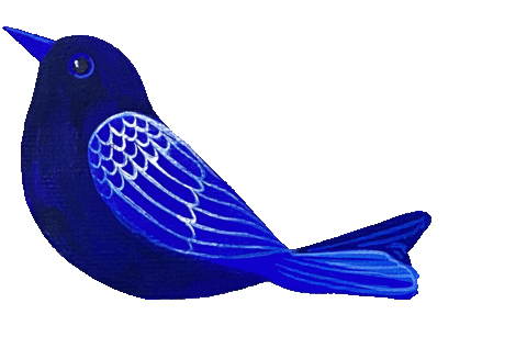 AllaAris giphyupload pixel blue bird Sticker