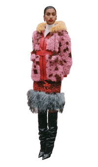 imaan hammam coat Sticker by Self Service Magazine