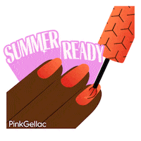 PinkGellac girl summer shine nails Sticker