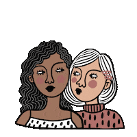 mothertank kiss sisterhood kisskiss dsplesleysticker Sticker