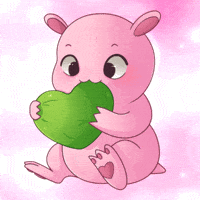 simfans love heart pink green GIF