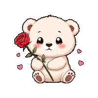 I Love You Flower Sticker