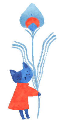 Blue Cat Sticker by chaosego