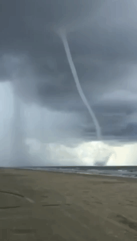 Waterspout Churns off Texas Coast