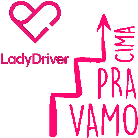 ladydriver heart pink rosa motorista Sticker