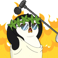 On Fire Rage Sticker by Pudgy Penguins