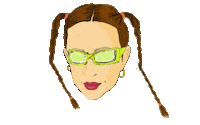 Camilledoe dancing sunglasses braids this way Sticker