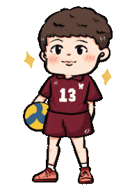 Happy Volleyball Sticker