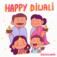 Happy Diwali GIF by Doodlernie
