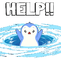 Scared Help Me Sticker by Pudgy Penguins