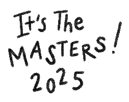 The Masters Golf Sticker by Catharina Stewart