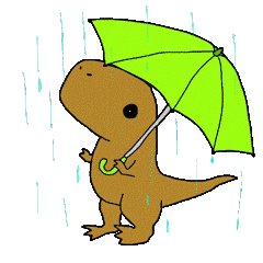 dino-nagoya giphyupload 雨 恐竜 傘 Sticker