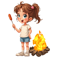 Boys Girls Bonfire Sticker
