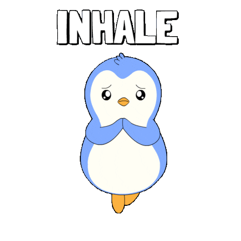 Breathe Break Time Sticker by Pudgy Penguins