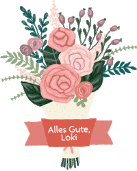Alles Gute Blumenstrauss Sticker by Loki-Schmidt-Stiftung