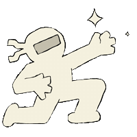 Ninja2 Sticker by Rudo Co.