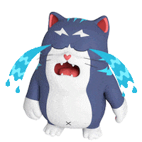 Cat Crying Sticker by Liberty Cats Emojis