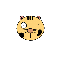 Wink Tiger Sticker by Smallhappycomics