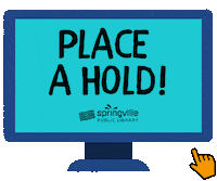 Book Click Here Sticker by Springville Library