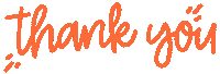 Thanks Orange Sticker
