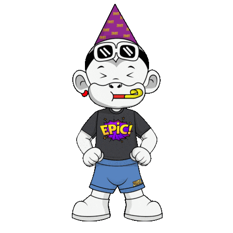 Next Level White Monkey Sticker by Zhot