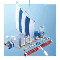 boat 3d model GIF