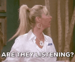 Are They Listening Season 9 GIF by Friends