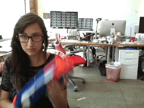 nerf yes thats a screensaver in the background GIF by Digg