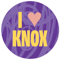 KnoxCollege love heart graduation button Sticker