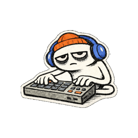 Tired Late Night Sticker