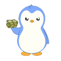 Money Invest Sticker by Pudgy Penguins