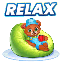 Relaxing Take It Easy Sticker by Lucas and Friends by RV AppStudios