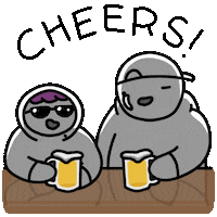 Happy Hour Friends Sticker by Holler Studios