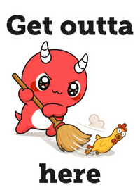 Go Away Sticker Sticker by Naru Naru