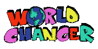 vous kids world changer Sticker