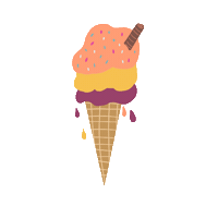 Ice Cream Summer Sticker by Queenbe