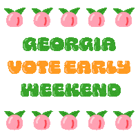Vote Early Georgia Peach Sticker by Creative Courage
