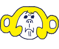 MONJARUInc sad 悲しい 涙 もんじゃるくん Sticker