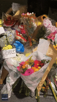Flowers and Notes Left Outside 'Friends' Apartment in Tribute to Matthew Perry