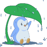 Raining Rainy Day Sticker by Pudgy Penguins