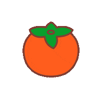Fruit Persimmon Sticker by apieu