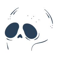 Longlostdreams skull long lost dreams Sticker