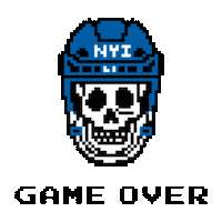 Game Over Hockey Sticker by New York Isles Social Club