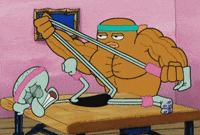 stretching spongebob squarepants GIF