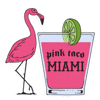 pinktaco pink drink skull miami Sticker