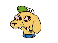 happy dog Sticker by Lorena