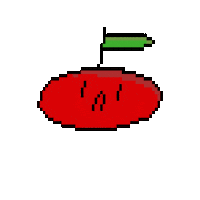 _srelemorele sad pixelart cherry tomato Sticker